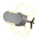 Grey Oval Golden Stone Dresser Knobs